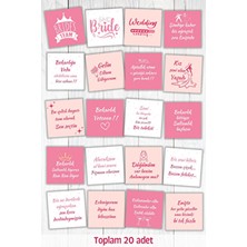 Metranya Bekarlığa Veda Partisi Motto Kartları 20 Adet Bride To Be Gelin Düğün Öncesi Eğlenceli Hatıra Kartı