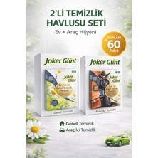 Joker Glint 2’li Temizlik Havlusu Seti Genel Temizlik + Araç Içi Temizlik | 2 × 30 Adet