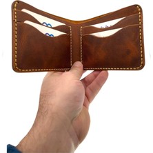 Minimalim Leather Craft Hakiki Deri El Yapımı Erkek Cüzdanı -Kişiselleştir - Hediyelik