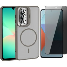 Vendas Samsung Galaxy A17 Kılıf Standlı ve Kamera Lens Hediyeli Zore Etro Kapak + Hayalet Ekran Koruyucu