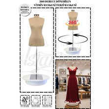 Manken İstanbul 38 Beden 360° Döner Mekanizmalı Elektrikli Dönen Vitrin Mankeni Terzi Mankeni