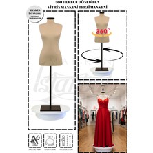 Manken İstanbul 38 Beden 360° Döner Mekanizmalı Elektrikli Dönen Vitrin Mankeni Terzi Mankeni