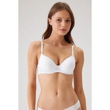 Pierre Cardin Balenli Desteksiz Micro Sütyen Kadın Beyaz 6000