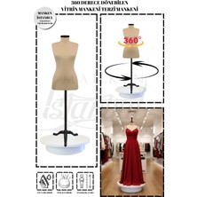 Manken İstanbul 40 Beden 360° Döner Mekanizmalı Elektrikli Dönen Vitrin Mankeni Terzi Mankeni