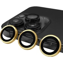 Woximax iPhone 14 Pro Max Raze Metal Kamera Lens - Gold WOXİMAX-32147