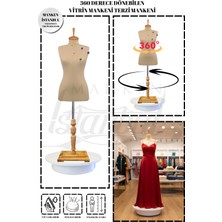 Manken İstanbul 40 Beden 360° Döner Mekanizmalı Elektrikli Dönen Vitrin Mankeni Terzi Mankeni