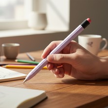 Caseonn Huawei M-Pencil Pro Kılıf Klasik Retro Tasarım Mat Silikon Lila (Ürün Kalem DEĞİLDİR)