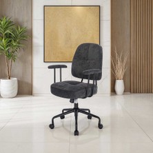 Adore Mobilya New York Çalışma Sandalyesi - Koyu Gri 65X96,5-102,5X68 cm