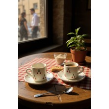 Kütahya Home El Yapımı 2 Kişilik Türk Kahvesi Fincan Seti