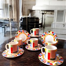 Kütahya Home Vivid Kahve Fincan Takımı 12 Parça Porselen 6 Kişilik