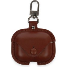 Woximax Airpods Pro 2 (2.nesil) Çanta Deri Kılıf - Kahverengi WOXİMAX-32147