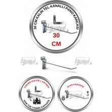 Manken İstanbul 10 Adet 30 cm Delüx Koruma Kauçuklu Kanallı Pano Kancası 10 kg Kapasite Raf Askısı