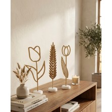 Bayan Rottenmeier Dekoratif 3 Lü Çiçekler Dekoratif Obje - Biblo - Dekor