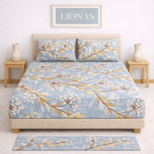 Battal Boy Desenli Lastikli Çarşaf Seti 180X200 cm + 2 Adet Yastık Kılıfı 50X70