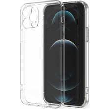 Oyo Store iPhone 12 Pro Kılıf Oyo Kamera Korumalı Süper Silikon Kapak-Renksiz