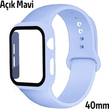 Eldenör Ally Apple Watch 4-5-6 40MM Silikon Kordon Kayış ve Ekran Koruyucu KILIF-(5775)