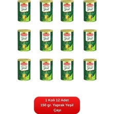 Çaykur Yaprak Yeşil Çay (Sade) Silindir Kutu 150 Gr. 12'li Kutu
