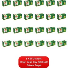 Çaykur Yeşil Çay Süzen Poşet (Melisalı) 40 Gr. 24'lü Koli