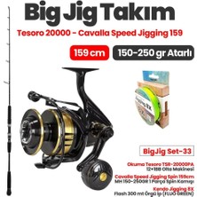 Okuma Tesoro TSR-20000PA  Olta Makinesi - Cavalla Speed Jigging Spin 159CM Big Jig Set-33