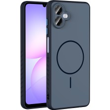 Oyo Store Galaxy A07 Kılıf M-Safe Şarj Özellikli Zore Tea Kapak - Lacivert