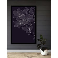 Baskı Çiçek Desenli Ahşap Dekoratif Ev,antre,salon,ofis,mutfak,yatak Odası Tablo Çerçeve Görünümlü