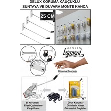 Manken İstanbul 150 Adet 25 cm Delüx Koruma Kauçuklu Suntaya ve Duvara Monte Kanca - Ekstra Güçlü - Raf Askısı