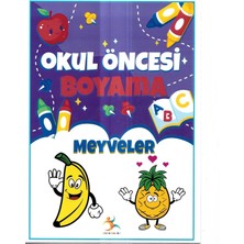 Okul Öncesi Meyveler Boyama Kitabı, Eğitici Aktivite Seti, 3-6 Yaş Arası