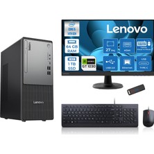 Lenovo Thinkcentre Neo 50T Gen5 Intel Core I5 14400 64GB Ddr5 1tb SSD 27 Inç Monitör Freedos Nvidia GT1030 4gb Masaüstü Bilgisayar 10302712UAS1CF00F23 + Zetta Flash Bellek