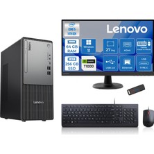 Lenovo Thinkcentre Neo 50T Gen5 Intel Core I5 14400 64GB Ddr5 256GB SSD 27 Inç Monitör Windows 11 Pro Quadro T1000 4gb Masaüstü Bilgisayar 10002712UAS1CF00P21 + Zetta Flash Bellek