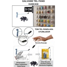 Manken İstanbul 100 Adet 5 cm Delüx Koruma Kauçuklu Tel Pano Kancası - Ekstra Güçlü - Raf Askısı - Raf Kancası