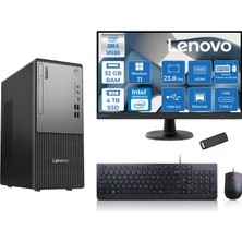 Lenovo Thinkcentre Neo 50T Gen5 Intel Core I5 14400 32GB Ddr5 4tb SSD 23.8 Inç Monitör Windows 11 Home Intel UHD 730 Masaüstü Bilgisayar 2412UAS1CF00H15 + Zetta Flash Bellek