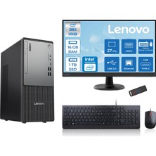 Lenovo Thinkcentre Neo 50T Gen5 Intel Core I5 14400 16GB Ddr5 1tb SSD 27 Inç Monitör Freedos Intel UHD 730 Masaüstü Bilgisayar 2712UAS1CF00F03 + Zetta Flash Bellek