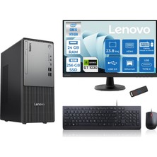 Lenovo Thinkcentre Neo 50T Gen5 Intel Core I5 14400 24GB Ddr5 256GB SSD 23.8 Inç Monitör Freedos Nvidia GT1030 4gb Masaüstü Bilgisayar 10302412UAS1CF00F06 + Zetta Flash Bellek