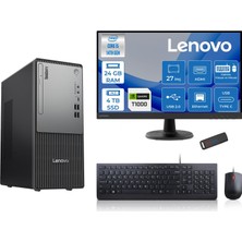 Lenovo Thinkcentre Neo 50T Gen5 Intel Core I5 14400 24GB Ddr5 4tb SSD 27 Inç Monitör Freedos Quadro T1000 4gb Masaüstü Bilgisayar 10002712UAS1CF00F10 + Zetta Flash Bellek