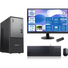 Lenovo Thinkcentre Neo 50T Gen5 Intel Core I5 14400 64GB Ddr5 4tb SSD 21.5 Inç Monitör Freedos Nvidia GT1030 4gb Masaüstü Bilgisayar 10302112UAS1CF00F25 + Zetta Flash Bellek
