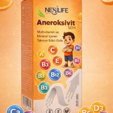 Çare Burada Aneroksivit Sem Şurup 200 ml (C, E, B1, B2, B3, B5, B6, B9, B12, A ve D Vitamini)
