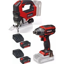 Einhell  Tp-Ci 18/220 Li Bl Vidalama Tp-Js 18/135 Li Bl Dekupaj  2X4.0AH Kömürsüz  Set