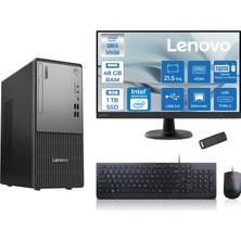 Lenovo Thinkcentre Neo 50T Gen5 Intel Core I5 14400 48GB Ddr5 1tb SSD 21.5 Inç Monitör Freedos Intel UHD 730 Masaüstü Bilgisayar 2112UAS1CF00F18 + Zetta Flash Bellek
