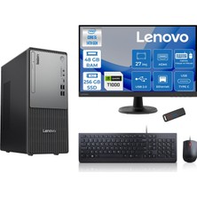 Lenovo Thinkcentre Neo 50T Gen5 Intel Core I5 14400 48GB Ddr5 256GB SSD 27 Inç Monitör Freedos Quadro T1000 4gb Masaüstü Bilgisayar 10002712UAS1CF00F16 + Zetta Flash Bellek