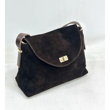 Zeynep Keskin Design Yeni Sezon Hakiki Süet Deri Kadın El ve Omuz Çantası ( Uzun Askısı Mevcuttur)