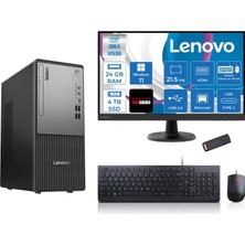 Lenovo Thinkcentre Neo 50T Gen5 Intel Core I5 14400 24GB Ddr5 4tb SSD 21.5 Inç Monitör Windows 11 Home Radeon RX550 4gb Masaüstü Bilgisayar 5502112UAS1CF00H10 + Zetta Flash Bellek