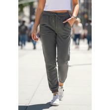 Remsa Kadın Paçası Beli Lastikli 2 Cepli Eşofman Altı 8016 Antrasit