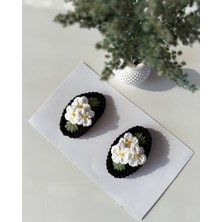 Livadesign7 Toka Hediye Paketi Çiçek Handmade 2'li Çıt Çıt Toka Seti