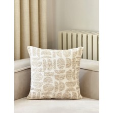 Aysa Home Decor Lunea Bej Geometri Desenli Tekli Kırlent Kılıfı