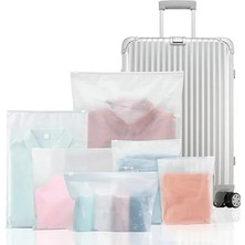 35 x 45 cm Fermuarlı Buzlu Kargo Poşeti -130MIKRON (10 Adet) Valiz ve Dolap Içi Düzenleyici Buzlu