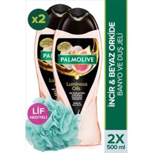 Palmolive Duş Jeli 500 ml Luminious Oils 2'li Duş Jeli 500 ml + Duş Lifi Hediye
