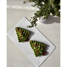 Livadesign7 Saç Tokası Özel Ağaç Tasarımı Handmade 2'li Çıt Çıt Toka Seti