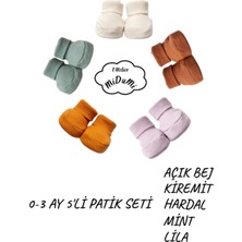 L'atelier Midumi Unisex, Bebek, Fitilli Esnek Patik, 5'li Set