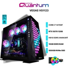 Quantum Gaming Vegas VG1123 I7-14700F 16GB Ddr5 500GB Nvme SSD Rtx 5070 12GB 240MM Sıvı Soğutmalı Oyun Bilgisayarı