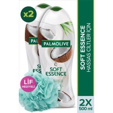 Palmolive Soft Essence Hindistan Cevizi 2'li Duş Jeli 500 ml + Duş Lifi Hediye